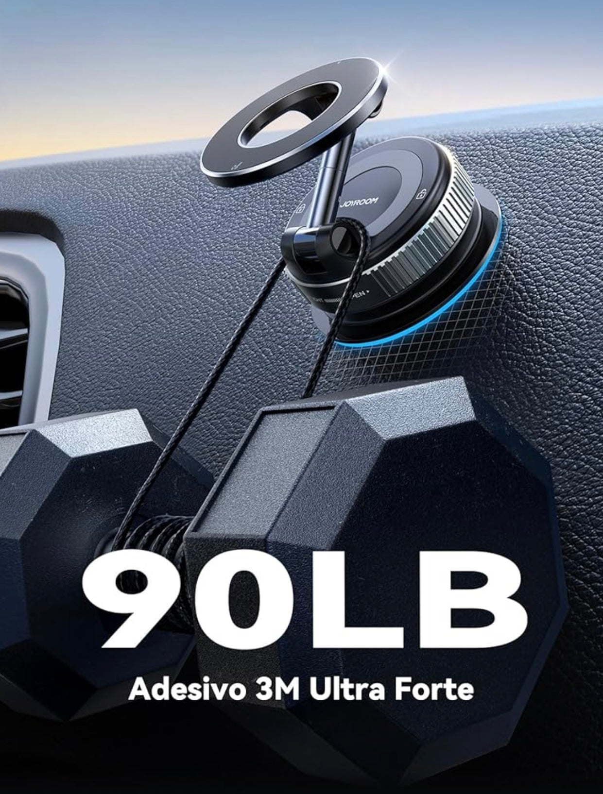 Supporto magnetico per telefono rotazione a tre assi.