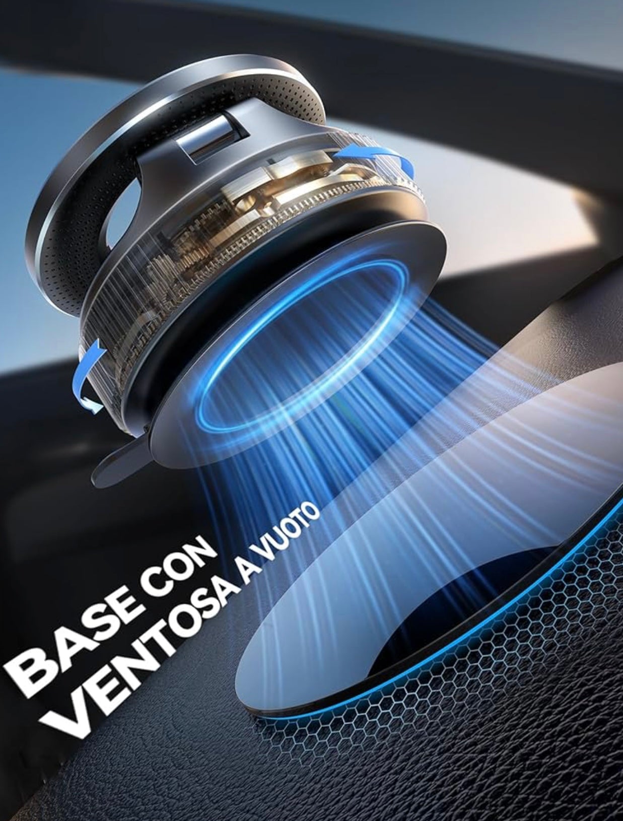 Supporto magnetico per telefono rotazione a tre assi.