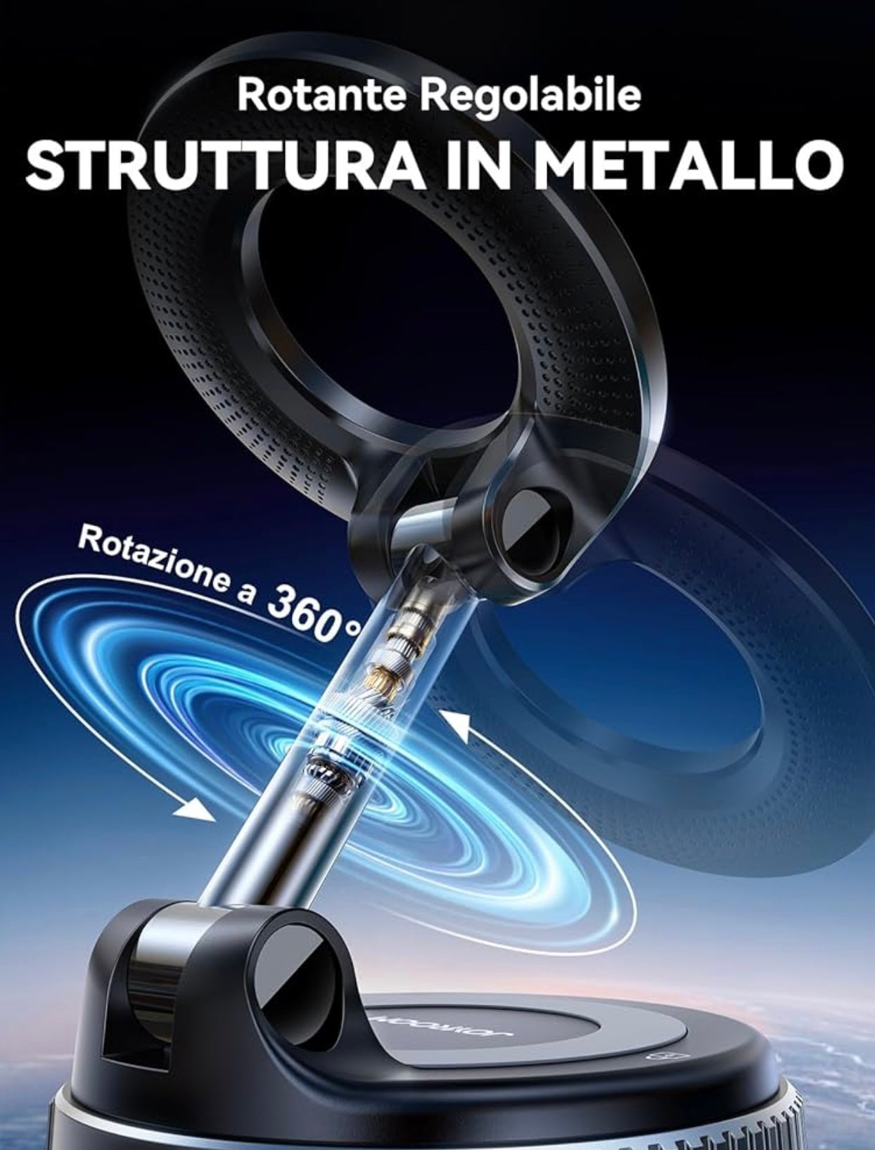 Supporto magnetico per telefono rotazione a tre assi.